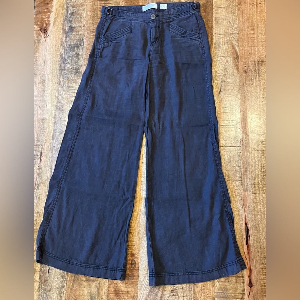 HEI By Anthropologie  Wide Leg Pants Linen Size 6